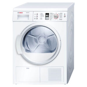 Bosch Avantixx8 WTE863XL Condensdroger Programmaduur van het standaard katoenprogramma met volle lading 115 min. En met gedeeltelijke lading 70 min.